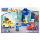 Luna Blocks: Közlekedési rendőr építőjáték 17db-os szett
