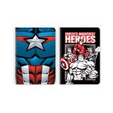 Luna Bosszúállók spirál jegyzetfüzet kétféle változatban 17x25cm 60lapos