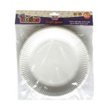 Luna Fehér nagy papírtányér 23cm 6db