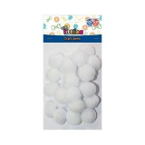 Luna Fehér pompon szett 15mm 60db