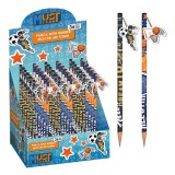 Luna: Fiús grafitceruza mintás radírral, kétféle változatban 1db