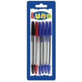 Luna: Golyóstoll szett 4db kék, 1db piros, 1db fekete