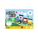 Luna Járművek kreatív színezhető vázlatfüzet matricákkal és sablonnal több változatban