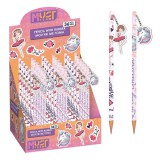 Luna: Lányos grafitceruza mintás radírral, kétféle változatban 1db