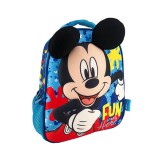 Luna Mickey egér Fun Starts Here 3D mintás ovis hátizsák 27x10x31cm