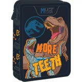 Luna: Must 2 szintes töltött tolltartó Jurassic – More Teeth
