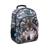 Luna Must... Animal Planet farkas mintás iskolatáska, hátizsák 33x16x45cm