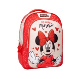 Luna Must: Be more Minnie egér piros iskolatáska, hátizsák 32x18x43cm