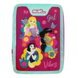 Luna Must: Disney Hercegnők Vibes 2 rekeszes töltött tolltartó
