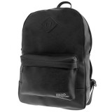 Luna Must: Fekete divatos lekerekített iskolatáska, hátizsák 30x13x41cm