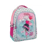 Luna Must: Girl három rekeszes lekerekített iskolatáska, hátizsák 32x18x43cm