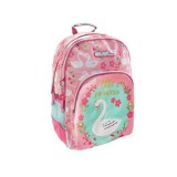 Luna Must Hattyús lekerekített háromrekeszes iskolatáska, hátizsák 33x16x45cm