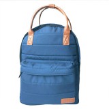 Luna Must: Kék színű lekerekített kétrekeszes iskolatáska, hátizsák