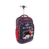 Luna Must... Minnie egér gurulós, három rekeszes iskolatáska, hátizsák