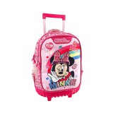 Luna Must... Minnie egér három rekeszes, gurulós iskolatáska, hátizsák