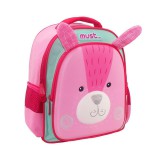 Luna Must: Nyuszis 3D mintás kétrekeszes ovis hátizsák 27x10x31cm