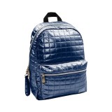 Luna Must... Pearl kék steppelt iskolatáska, hátizsák 26x14x36cm