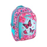 Luna Must... Pillangó három rekeszes lekerekített iskolatáska, hátizsák 32x18x43cm