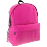 Luna Must: Pink négy rekeszes lekerekített iskolatáska, hátizsák 32x17x42cm