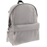 Luna Must: Szürke négy rekeszes lekerekített iskolatáska, hátizsák 32x17x42cm