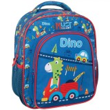 Luna: Must Team dinós lekerekített 2 rekeszes ovis hátizsák 27x10x31cm