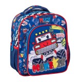 Luna: Must Team Monster Truck mintás lekerekített 2 rekeszes ovis hátizsák 27x10x31cm