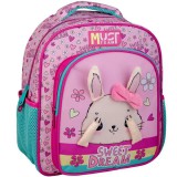 Luna: Must Team nyuszis lekerekített 2 rekeszes ovis hátizsák 27x10x31cm