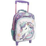 Luna: Must Team Unikornis 2 rekeszes gurulós iskolatáska, hátizsák 27x10x31cm