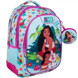 Luna: Must Team Vaiana 2 lekerekített 3 rekeszes iskolatáska, hátizsák 32x18x43cm