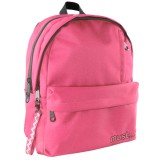 Luna Must: Világos rózsaszín lekerekített négyrekeszes iskolatáska, hátizsák