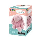 Luna Rózsaszín projektoros plüss nyuszi 25x27x19cm