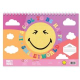 Luna Smiley kreatív színezhető vázlatfüzet sablonnal és matricákkal több változatban