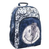 Luna Smiley Thunder lekerekített iskolatáska, hátizsák 33x16x45cm