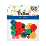 Luna Színes fa gombszett több méretben 28db