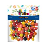 Luna Színes fa gyöngyszett több méretben 150db