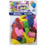 Luna Színes party lufi 24cm-es 50db-os szett