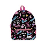 Luna Tesoro: Girl Power fekete-rózsaszín hátizsák
