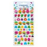 Luna The Littlies: Cuki pöttyös minták 3D pufi matrica szett 10x22cm-es íven