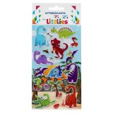 Luna The Littlies: Dinós mintás 3D pufi matrica szett 10x22cm-es íven