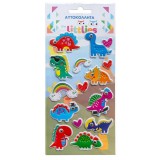 Luna The Littlies: Dinoszaurusz mintás 3D pufi matrica szett 10x22cm-es íven