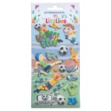 Luna The Littlies: Foci mintás 3D pufi matrica szett 10x22cm-es íven