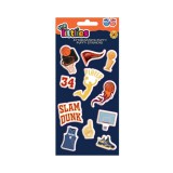 Luna The Littlies: Kosárlabda 3D pufi matrica szett 10x22cm-es íven