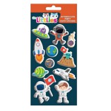 Luna The Littlies: Világűr 3D pufi matrica szett 10x22cm-es íven