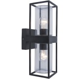 LUTEC Flair fali lámpa, fekete, max. 40W, E27 foglalattal, LUTEC-5288804012