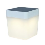 LUTEC Table Cube szolár hordozható asztali lámpa, 1W, 100 lm, 3000K melegfehér, IP44, fehér, LUTEC-6908001331