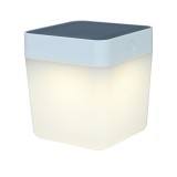 LUTEC Table Cube szolár hordozható asztali lámpa, 1W, 100 lm, 3000K melegfehér, IP44, szürke, LUTEC-6908001337