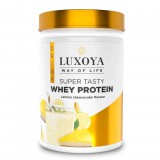 LUXOYA SUPER TASTY WHEY PROTEIN - PRÉMIUM FEHÉRJE ITALPOR 450 g PET - Citromos Sajttorta ízű