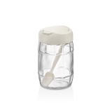 Luxplastic IRIS C-00171 Prizma üveg tároló kanállal 380ml, antracit, zöld vagy piros színű