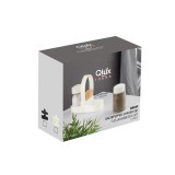 Luxplastic IRIS C-00467 Drop üveg fűszerszóró szett tartóval, 2 darabos 2*100ml, dobozos, fekete vagy elfántcsont színű