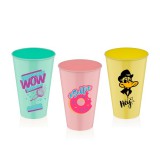 Luxplastic IRIS L-00749 Limonádé pohár 450ml, rózsaszín vagy kék